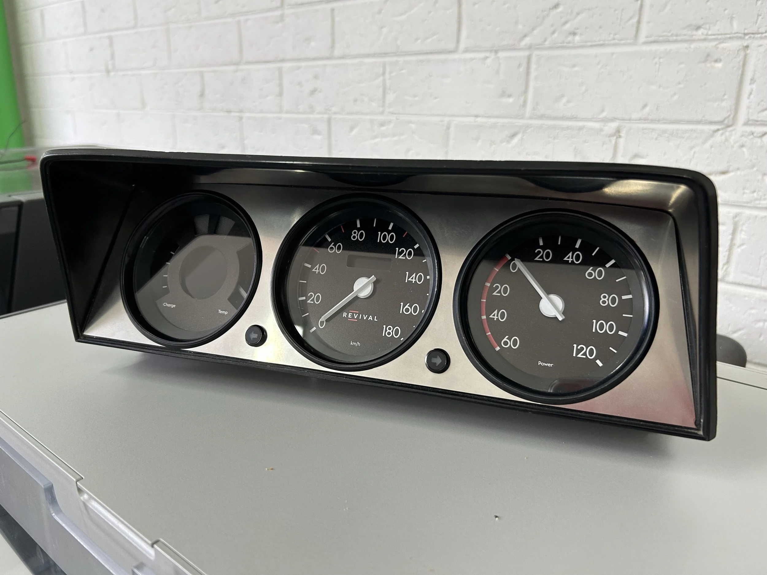 BMW 2002 EV custom instruments and controls